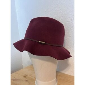 Overland McMillan Crushable Wool Felt Safari Hat Size S Color Burgundy
